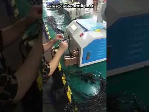 Μηχανή περιέλιξης και δεσίματος καλωδίων ακουστικών με στριφτό δεματικό