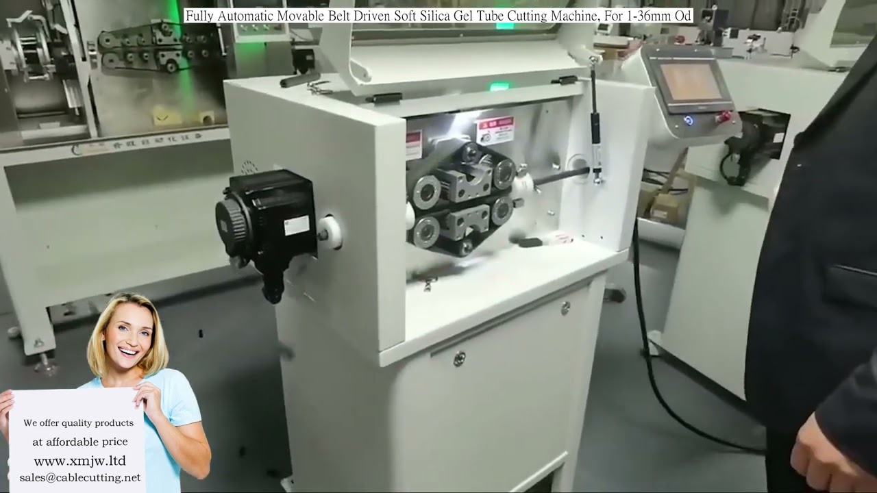 Fully Automatic Movable Belt Driven Soft Silica Gel Tube Cutting Machine, For 1 36mm Od