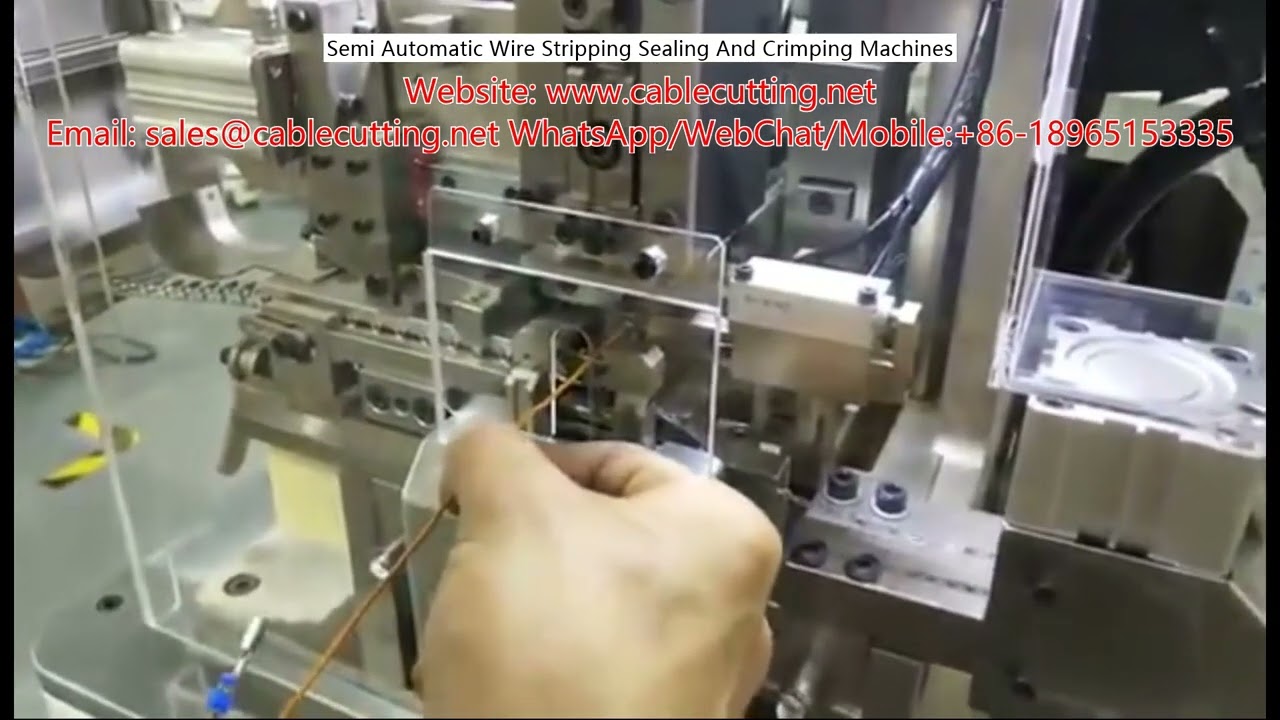 Semi Automatic Wire Stripping Sealing And Crimping Machines