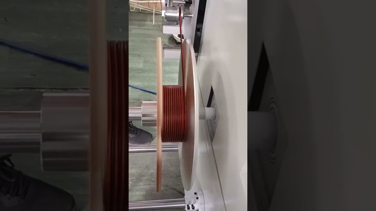 Αυτόματο Μηχάνημα Μέτρησης, Περιστροφής, Περιέλιξης, Κοπής & Συσπείρωσης για Κόκκινο & Μαύρο Σύρμα | Επίδειξη #εργοστάσιο #μηχάνημα