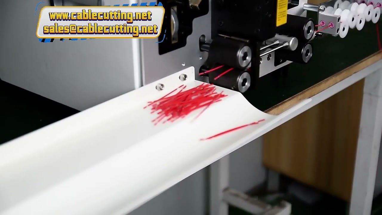 2line Wire Cutting and Stripping Peeling Machine 2 Wire Feed Cable Stripper Machine for Cable 4mm2